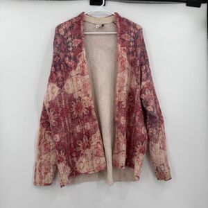 Akemi + Kin Anthropologie Cardigan Sweater small Open Front Wool Alpaca Blend